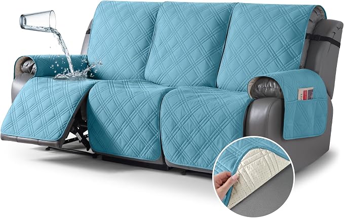 TAOCOCO 100% Waterproof Recliner Sofa Covers 3 Seater Split Couch Covers by TAOCOCO
