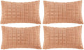 Fancy Homi 4 Packs Peach Decorative Throw Pillow Covers 16x24 Inch by Fancy+Homi