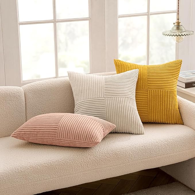 MIULEE Mustard Yellow Decorative Lumbar Throw Pillow Covers 12x20 Inch - Image 5