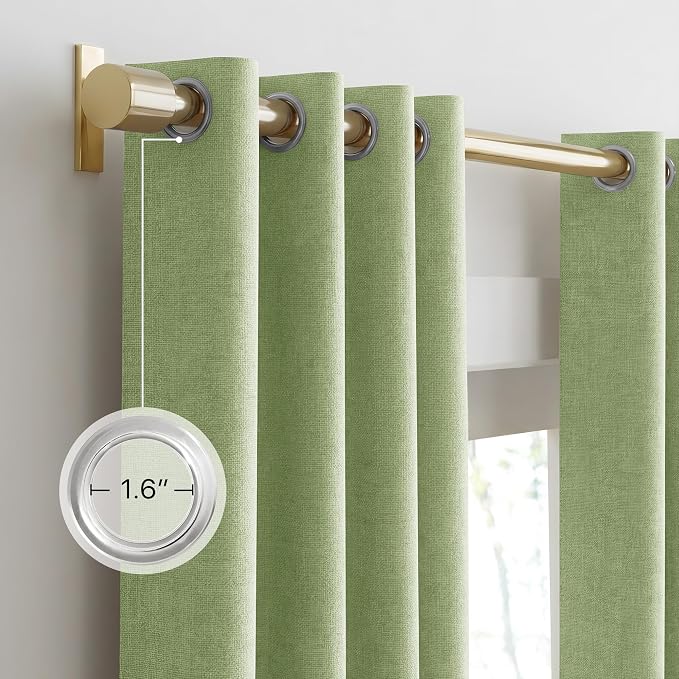 NICETOWN 100% Absolutely Blackout Linen Curtains - Image 4