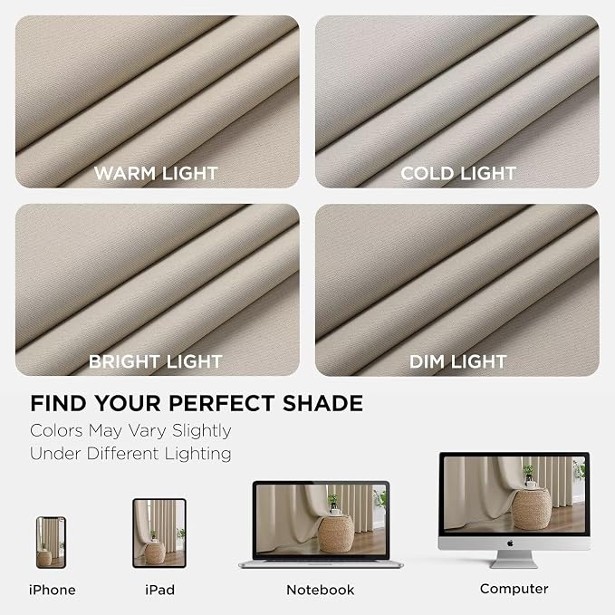 Joydeco Blackout Curtains 90 Inch Length 2 Panels Set, Thermal Insulated Long - Image 5