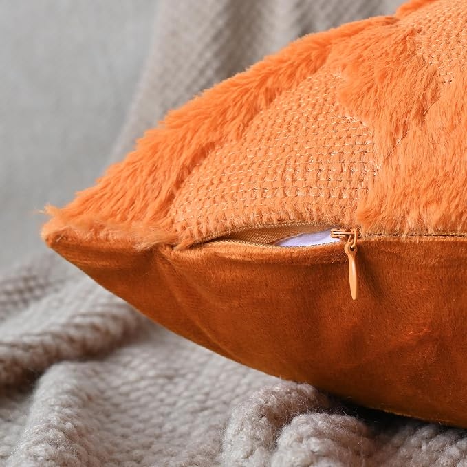 Set of 2 Soft Moroccan Throw Pillow Covers 18x18 Inch Plush Boho Decorative - Image 2