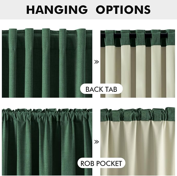 MIULEE 100% Blackout Linen Curtains - Image 5