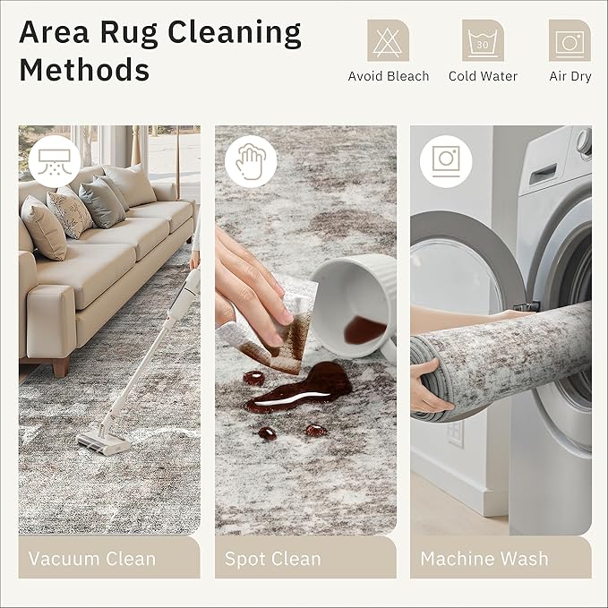 Runner Rug 2x8 Washable Non-Slip Hallway Runner Rugs - Image 9