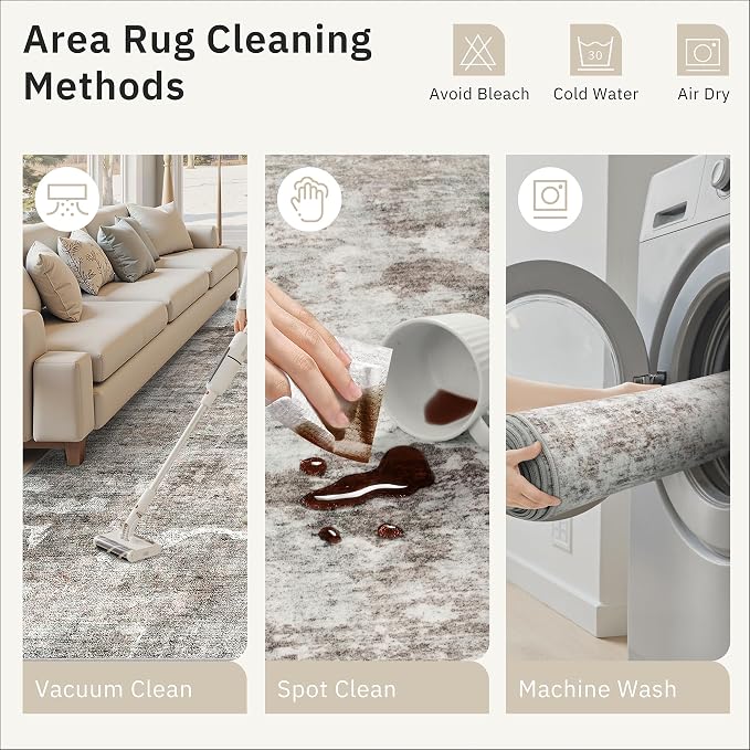 Soalmost 2x3 Abstract Washable Rugs - Image 9