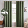 MIULEE 100% Blackout Linen Textured Curtains by MIULEE