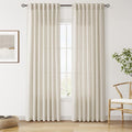 Nanspring Vanilla Linen Curtains 84 Inches Long by Nanspring