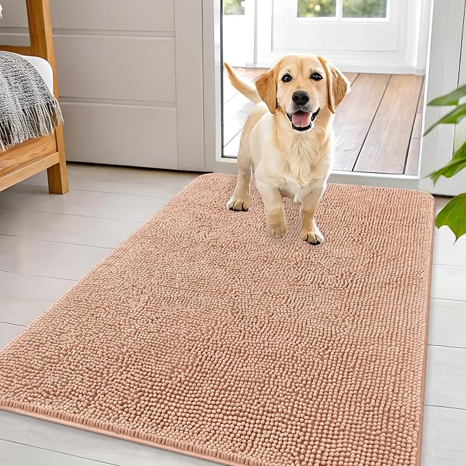 OLANLY Dog Door Mat for Muddy Paws 44x32, Absorbs Moisture and Dirt, Absorbent by OLANLY