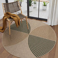 Lahome Enfys Modern Rainbow Round Rug, 6ft Easy Jute Circle Patio Rug Washable by Lahome