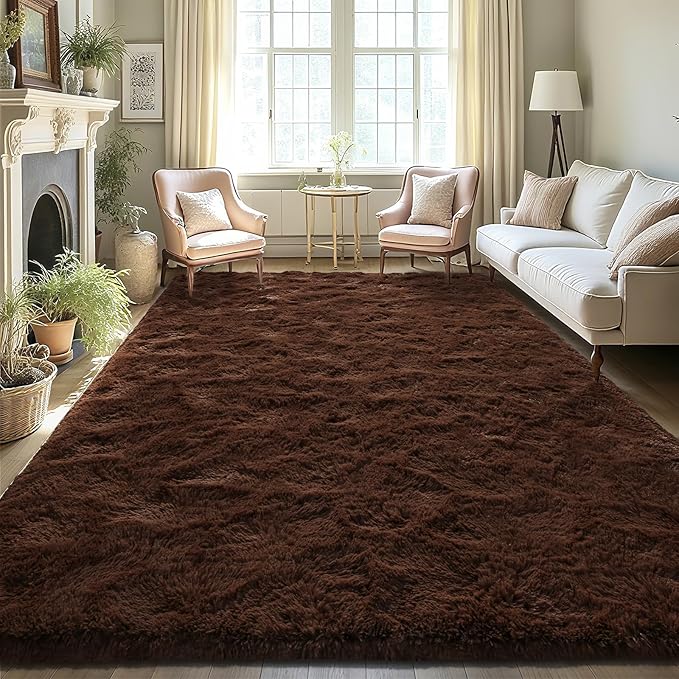 LOCHAS Ultra Soft Indoor Modern Area Rugs Fluffy Living Room Carpets by LOCHAS