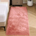 Goolela Pink Fluffy Fuzzy Furry Runner Rug 2X6 Light Pink Faux Sheepskin Fur Rug by Goolela