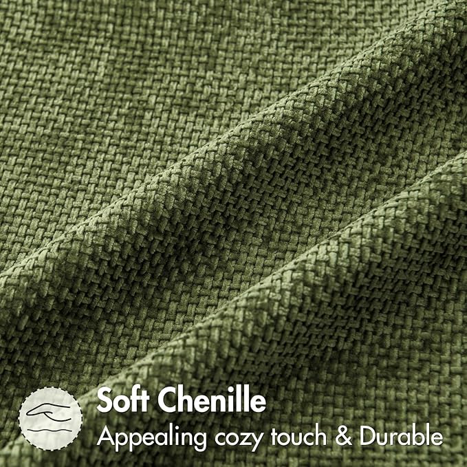 MIULEE Pack of 2 Couch Throw Pillow Covers 20x20 Inch Olive Green Modern Boho - Image 6