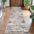 Lansny Modern Abstract Hallway Runner Rug by lansny
