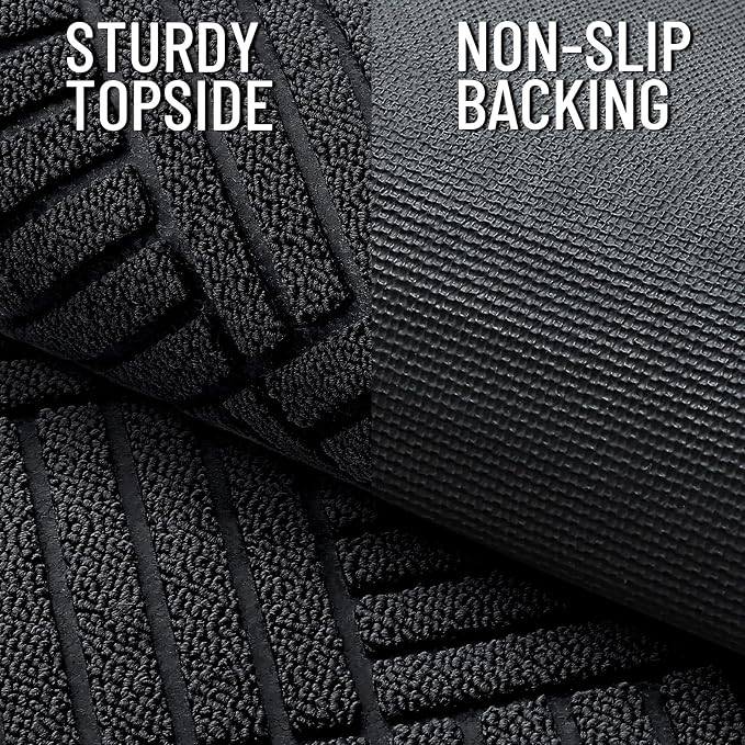 OLANLY Front Door Mat Outside Entrance 35x23, Heavy Duty Sturdy Natural Rubber - Image 3