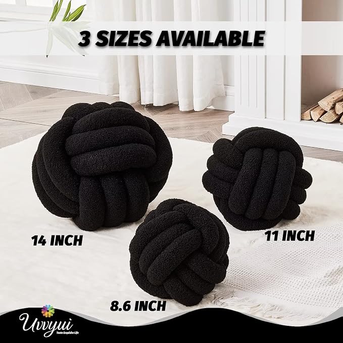 Uvvyui Knot Pillow Ball, Soft Home Decorative Pillows, Round Throw Pillow - Image 2