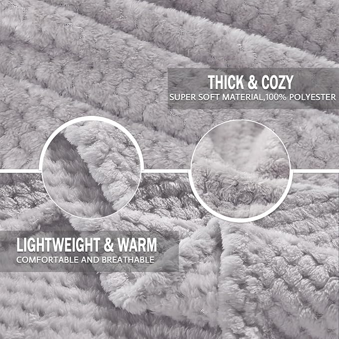 Exclusivo Mezcla Fleece Bed Blanket Twin Size, Super Soft and Warm Blankets - Image 6
