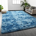 Large Shag Area Rugs 5 x 8, Tie-Dyed Plush Fuzzy Rugs by Deerhoo