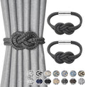 NICEEC 2 Pack Mini Magnetic Curtain Tiebacks Nordic Simple Style Drape Tie by NICEEC