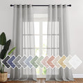 NICETOWN Grommet Sheer Curtains Natural Linen Blend Texture, Privacy by NICETOWN