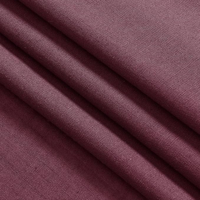 Nanspring Burgundy Linen Curtains - Image 9