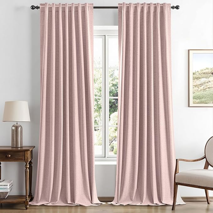 MIULEE 100% Blackout Linen Curtains by MIULEE