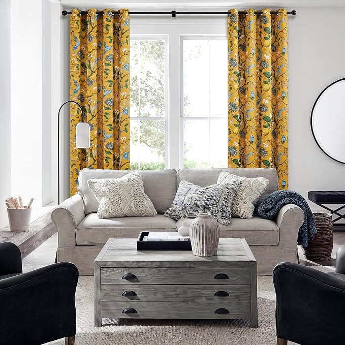 Topfinel Mustard Yellow Luxury Curtains 96 Inches Long - Image 5