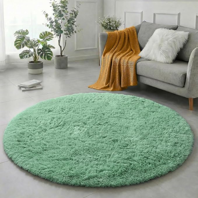 Amdrebio Sage Green Round Rugs 5Ft - Image 3