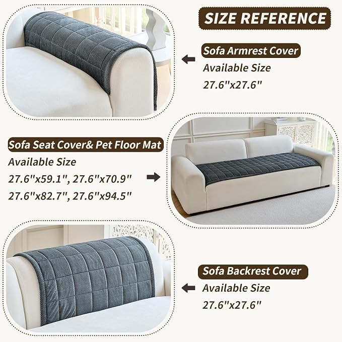 Couch Covers for Dogs Washable, Non Slip Couch Covers for Loveseat Sofa Pet - Image 3