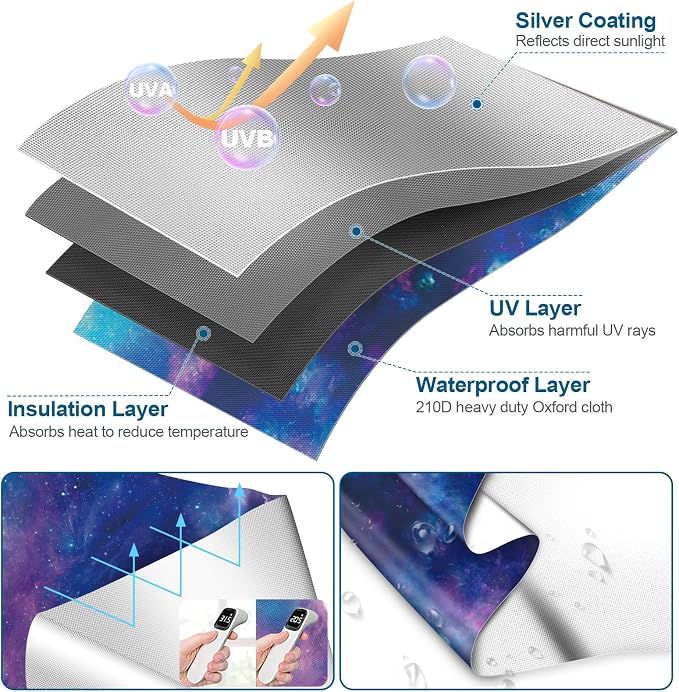 100% Blackout Curtains for Bedroom, Portable DIY Window Blinds, No Drill Window - Image 2
