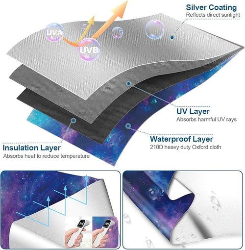 100% Blackout Curtains for Bedroom, Portable DIY Window Blinds, No Drill Window - Image 2