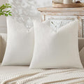 MIULEE Pack of 2 Couch Throw Pillow Covers 20x20 Inch Neutral Pure White Modern by MIULEE