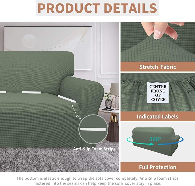 Easy-Going 100% Waterproof Couch Cover, Dual Waterproof Sofa Cover, Stretch - Image 4