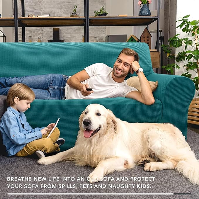 ZNSAYOTX Super Stretch Couch Cover Love Seat Sofa Covers - Image 8