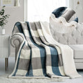 PU MEI Sherpa Fleece Throw Blanket 80" x 90" Full/Queen Reversible Plush Fluffy by HOME