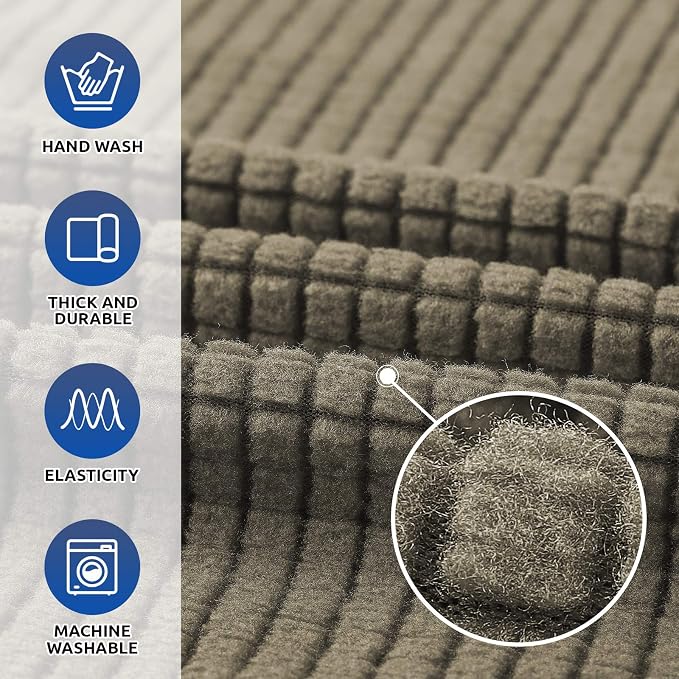 KEKUOU Stretch Single Sofa Slipcover 1 Piece Couch Sofa Cover Furniture - Image 3