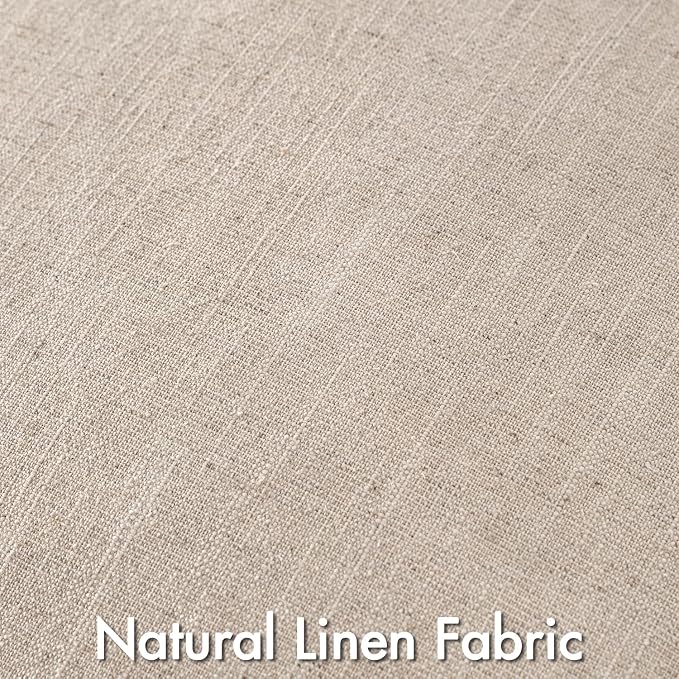 MIULEE Beige Linen Pillow Covers Pack of 4 Decorative Natural Solid Throw - Image 2