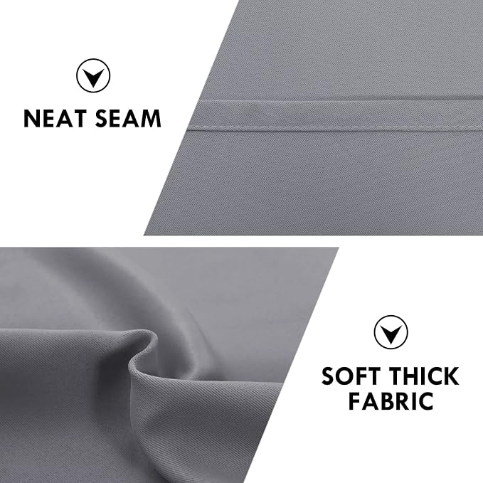 DWCN Grey Blackout Curtains for Half Window, Thermal Insulated Energy Saving - Image 5