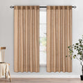 MIULEE Brown Linen Curtains 72 Inch Length by MIULEE