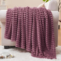 BEDELITE Fleece Blanket Twin Size – 3D Ribbed Jacquard Soft and Warm Decorative by BEDELITE