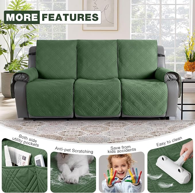 TAOCOCO 100% Waterproof Recliner Sofa Cover, Non Slip Split Couch Covers - Image 6