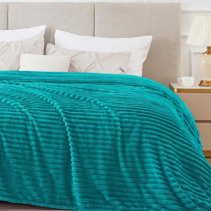 BEDELITE Fleece Blanket King Size – 3D Ribbed Jacquard Soft and Warm Decorative - Image 8