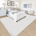 White Rug for Living Room 5x8ft Fluffy Area Rug Mat Bedside Throw Rug for by JiaoBaba