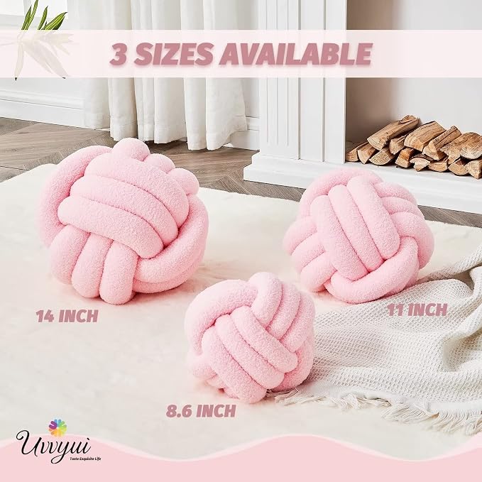 Uvvyui Knot Pillow Ball, Soft Home Decorative Pillows, Round Throw Pillow - Image 2
