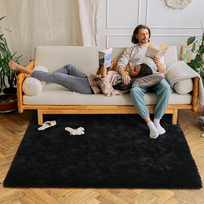 Chicrug Soft Area Rugs for Bedroom Living Room Plush Fluffy Rug 6x9 Feet - Image 5