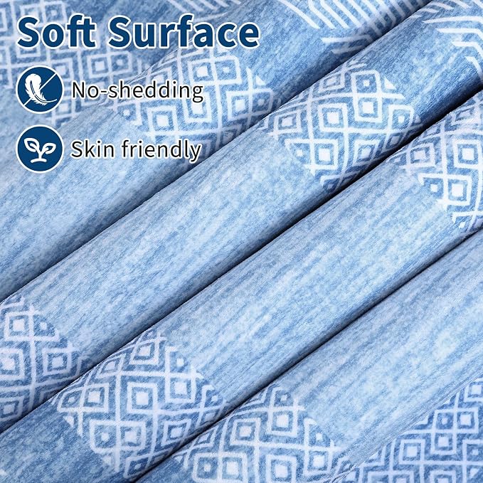 GarveeHome Modern Geometric Area Rug 5x7 Distressed Bordered Washable Non Slip - Image 4