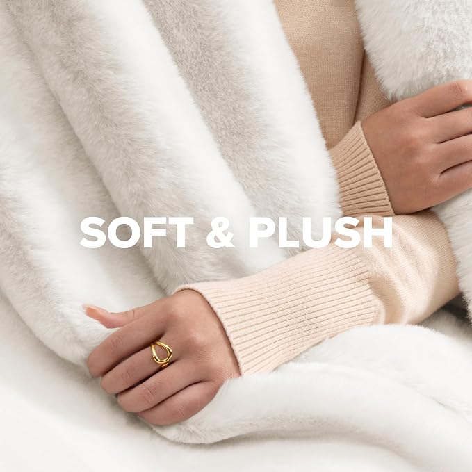 UGG Euphoria Faux Fur Throw Blanket, Warm Fluffy - Image 7
