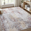 Toneed Abstract Area Rug Modern Washable Rug Soft Non Slip Rug Low Pile by Toneed