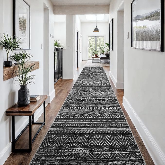 3x18 Washable Kitchen Runner Rug: Modern Moroccan Runners - Image 9