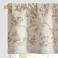 jinchan Floral Curtain Valance for Windows 16 Inch Linen Valance for Kitchen by JINCHAN
