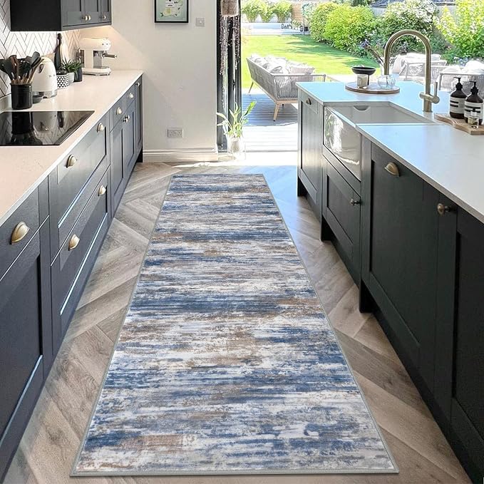 KOZYFLY 3x10 Ft Rug Modern Ombre Runner Rug - Image 3